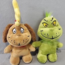 2 Dr. Suess Baby Grinch And Max Plush Toy Aurora The Gringe Who Stole Christmas