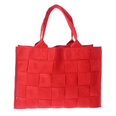 SUPREME Woven large tote Red tote bag 800000128343000 | eBay