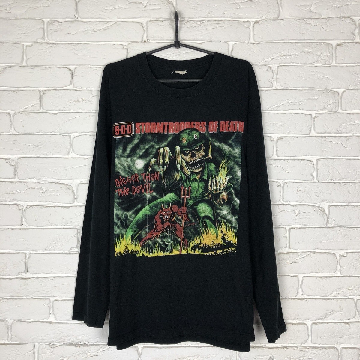 Stormtroopers of Death S.O.DロングスリーブTシャツ Stormtroopers Of Death S.O.D. 90's vintage Long Sleeve tee t