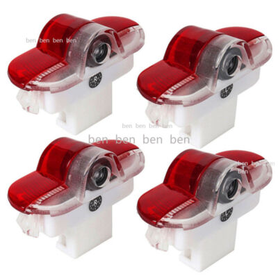 4Pcs Car LED Door Light Puddle Projector Courtesy Ghost Shadow Lamp For Jaguar