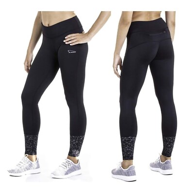 Damen hochtaillierte Fitnessstudio Leggings Tasche Fitness Sport Laufen Damen Yoga Hose M.
