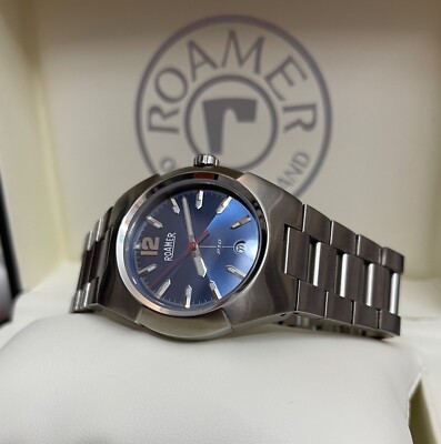 Roamer Watch power 10 Stainless Steel 756833 Sapphire Glass Swiss Made Azure
