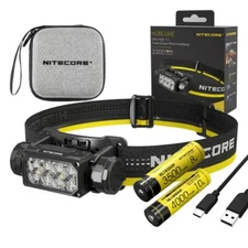 Nitecore HC65 UHE Ultra High Triple Output Metal Headlamp - 2,000 Lumens w/ Stor