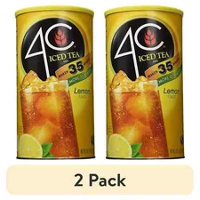 4C Lemon Iced Tea Mix, 35-Qt. (82.6 oz) - (2 Pack) Refreshing Citrus Flavor,