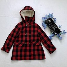 Urban Republic NWT Gingham Pea Coat Girls L 14  Pls See Description 