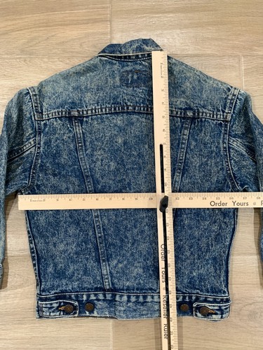 Vintage 80s Levi's Kids Denim Jacket SMALL Blue Button Up Trucker USA Outdoor - Picture 14 of 16