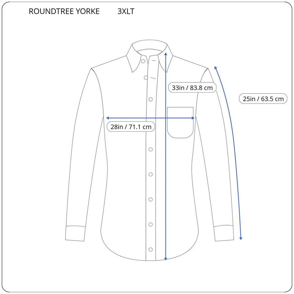Roundtree Yorke Mens Shirt 3XLT Long Sleeve Wrinkle Free Lightweight Beige Plaid - Image 2 of 4