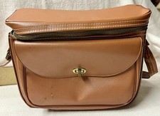 Vintage Brown Leather Camera Bag. Cross Body Bag Shoulder Bag