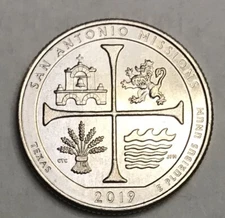 2019 P SAN ANTONIO MISSIONS QUARTER Free Shipping