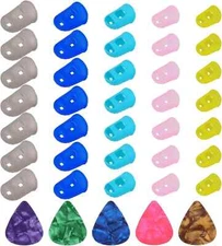 35 Pcs Guitar Finger, Protector For Players, Silicone Protectors...