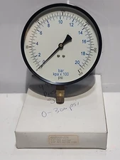98601626-J174 Pressure Gauge 4.5" Face Dial 0-300PSI 1/4" NPT Bottom Connecti...