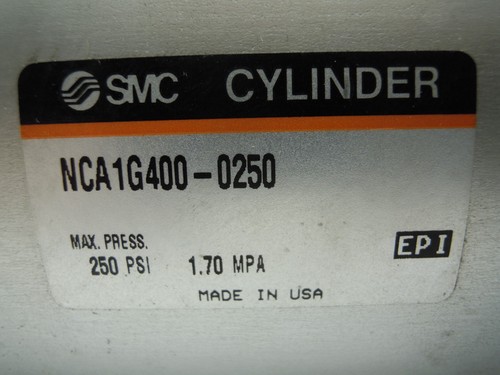 SMC NCA1G400-0250 AIR CYLINDER 4" bore 2-1/2" stroke 250psi 1.70mpa - Bild 3 von 3