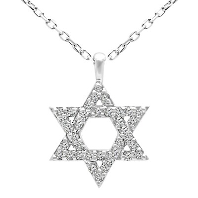 Pendentif Moissanite 1 Carat Sur Chaîne Or Blanc Plaqué 14K - Fabriqué à La Main