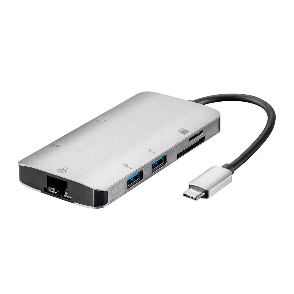 USB-C 3.1 4K HDMI Adapter Gigabit Ethernet 3x USB-A 3.0 & PD Type C MicroSD SD - Image 4 of 4