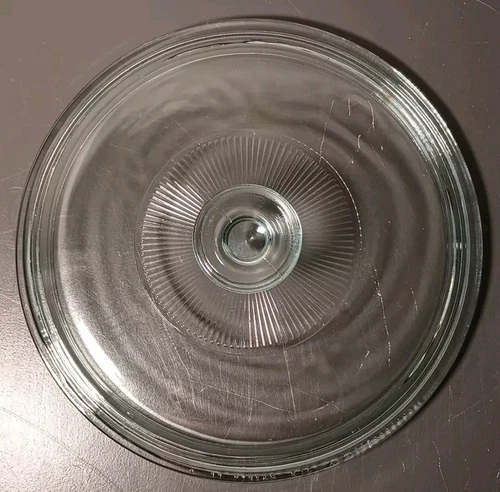 Vtg Pyrex G1C A Corning Ware for 2.5 QT Clear Glass Ribbed Replacement Lid Fault