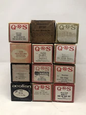 Lot of 12 Piano Rolls “A” You’re Adorable Original QRS Boxes In Love