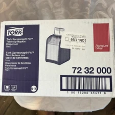 (4) Tork Xpressnap Fit Tabletop Napkin Dispenser Black 7232000 Four Holders