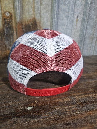 Trump Leather Patch AmericanFlag Hat Richardson 112PM Bird Finger US YOU Missed - 第 3/6 張圖片
