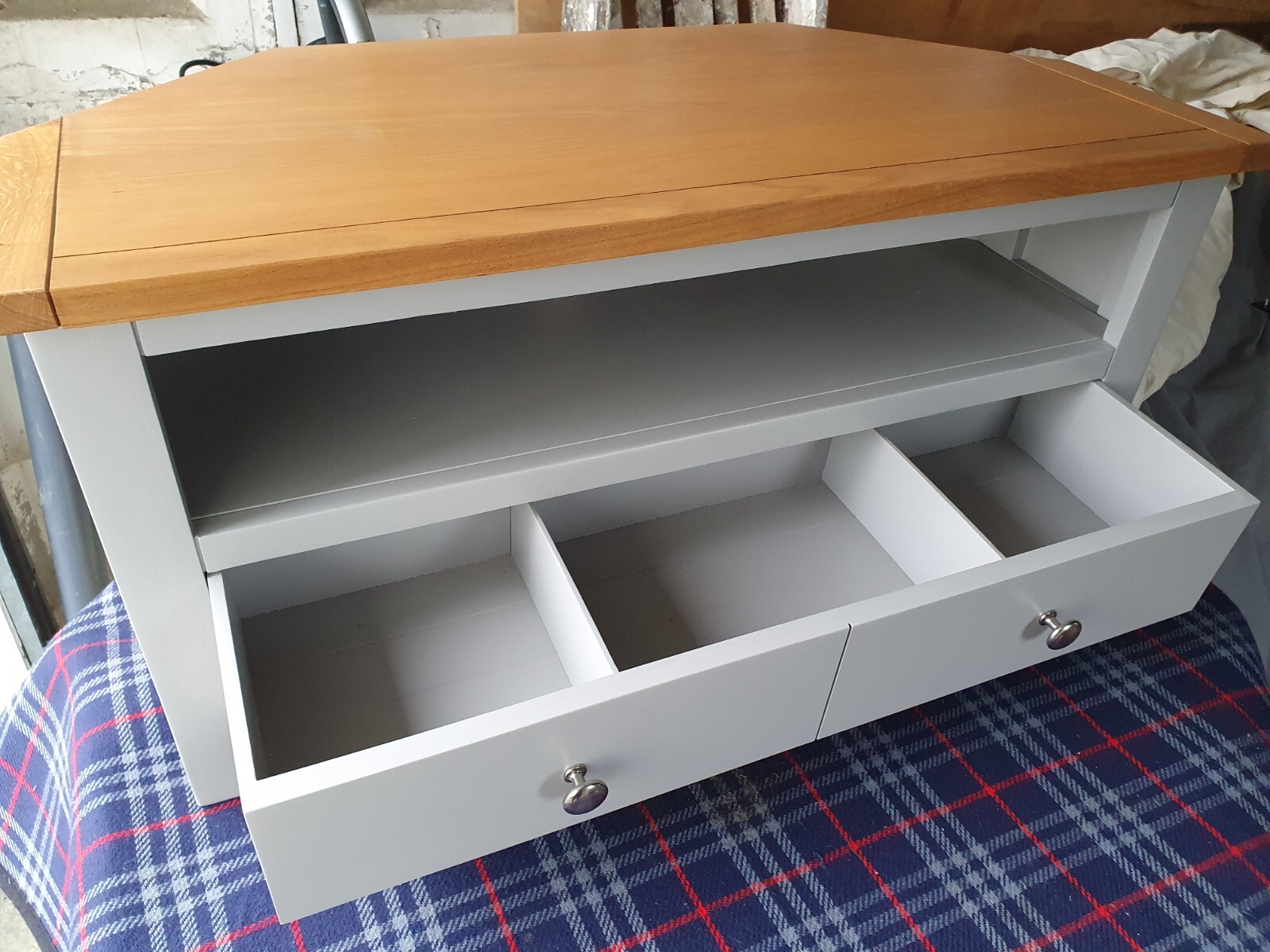 Dunelm Bromley Grey Corner TV stand used eBay