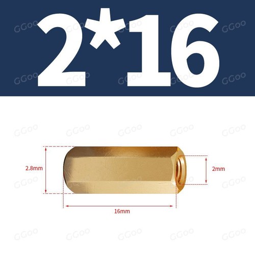 M2 M2.5 M3 M4 M5 M6 Metric Long Hex Coupling Nut with Brass DIN 6334 - Picture 18 of 129
