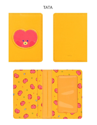 BTS BT21 minini Card Case with Leather Patch official 7.2 x 10.2