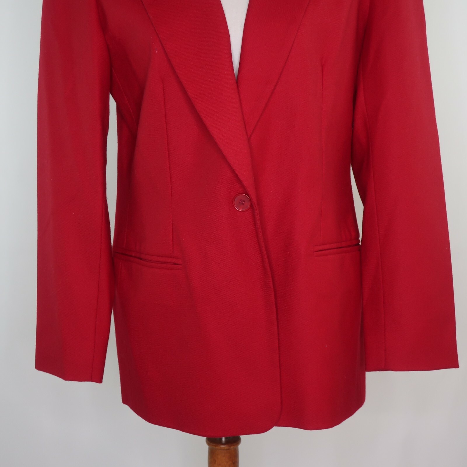 VTG Pendleton Virgin Wool Solid Red Jacket Blazer… - image 3