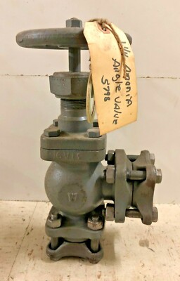 Wolf Linde 1-1/4'' 5798 Angle Globe Ammonia Valve 4 Bolt SW Flange Unions