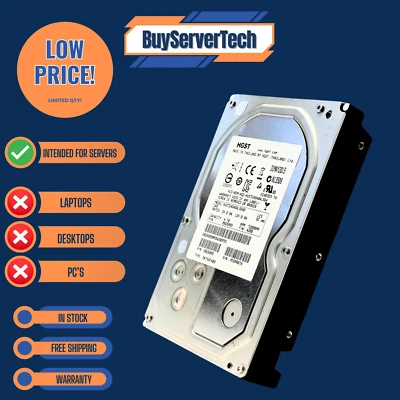 4Kn 3.5in 12Gbps SAS RPM 7.2K 8TB HGST (計8TB) 2台 x 4TB HGST HDD eBay | HUH721008AL4200 内蔵型ハードディスクドライブ