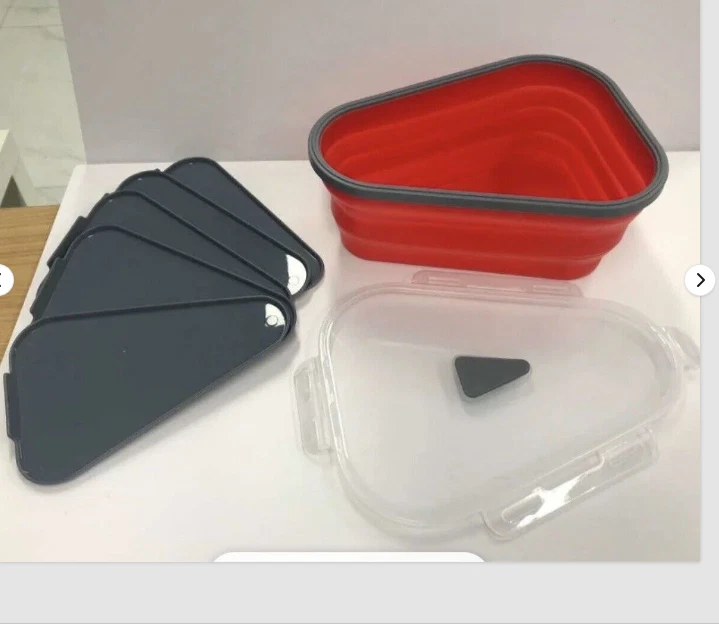 Pizza Storage Container Box Foldable Triangular Reusable Pack Container Multiuse - Image 4 of 4