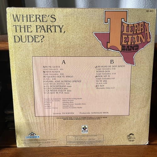 TIERRA TEXANA BAND / Where The Party Dudes / Vinyl Record 33 Rpm - Picture 2 of 4