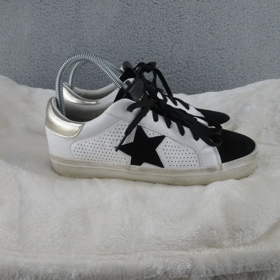 Zapatilla deportiva Steve Madden para mujer talla 10 estornino negra blanca con cordones adulto Foto 3 de 4