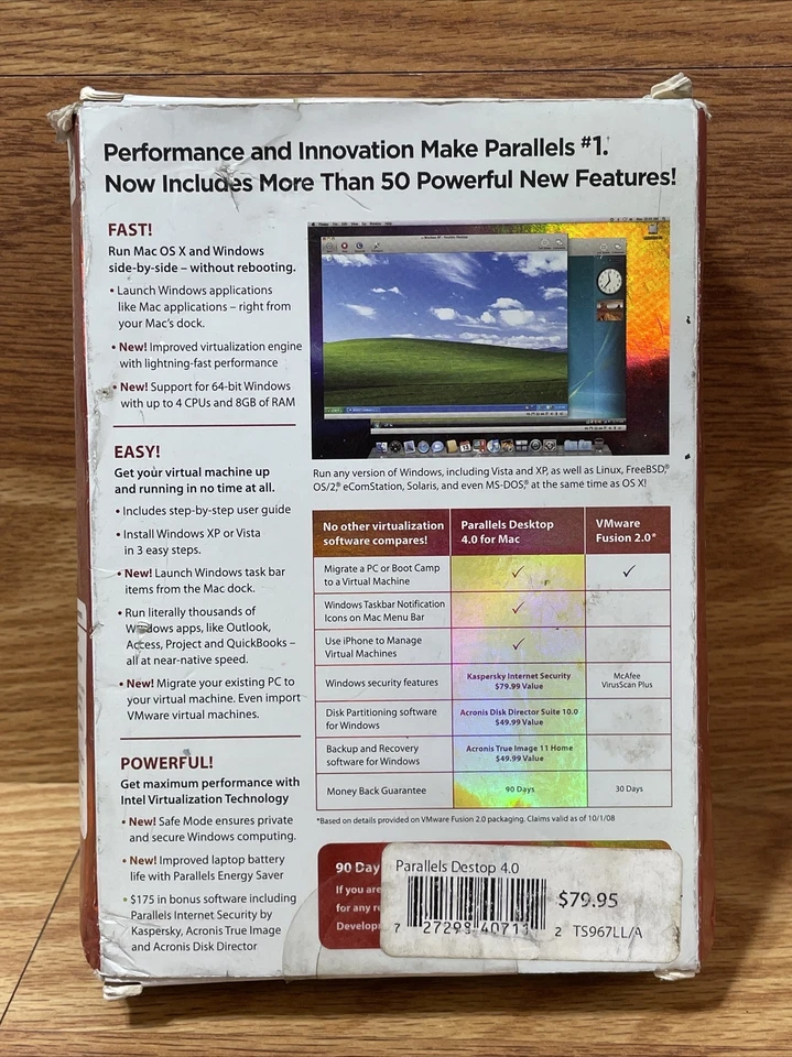 Nova Development WHMT Versión Antigua Parallels Desktop 4.0 para Ejecutar Windows en Mac Foto 2 de 4