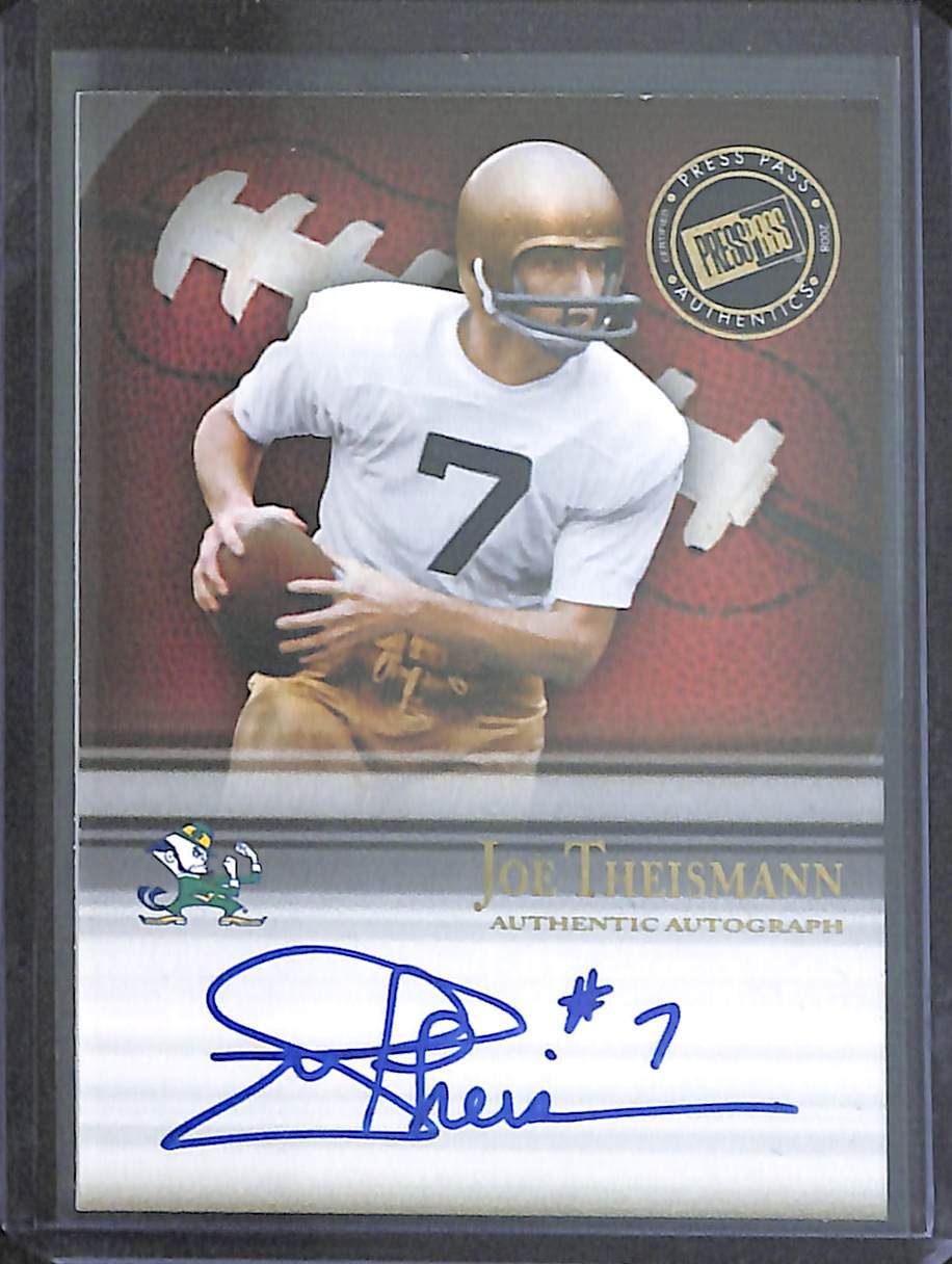 2008 Press Pass Legends Auto Joe Theismann No 42 of 65 
