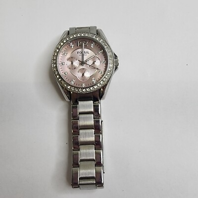 Fossil ES 2251 Women's Watch Stainless Steel Bracelet Pink with