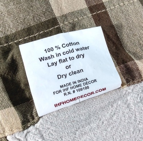 Moose Curtain Valance Plaid Cotton Lined 14 x 57" IHF Home Cabincore Cottage - Picture 8 of 8