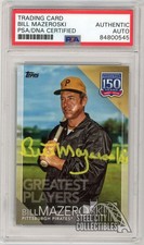 Bill Mazeroski 2019 Topps Greatest Players Autograph Card GP-33 PSA/DNA (Yellow)