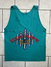 Vintage 90s Ocean Pacific Graphic Surf Tank Top Green M