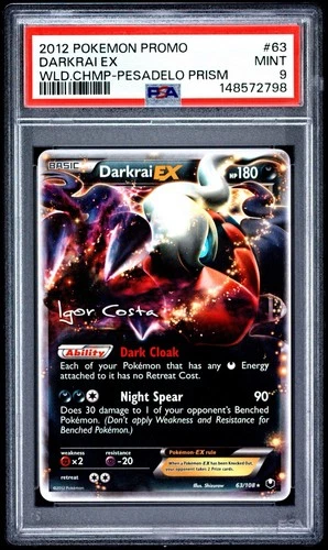 PSA 9 - Darkrai EX 63/108 Dark Explorers Worlds 2012 Pesadelo Prism Deck Promo
