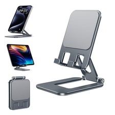 Phone Stand for Desk, Foldable Tablet iPad mini Holder, Adjustable Aluminum A...