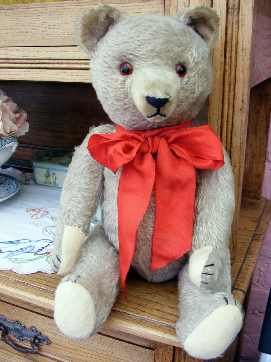 Paille Ours Ancien Ã Vendre JOUET ANCIEN GRAND Nounours Ours Peluche Intérieur Paille à