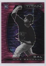 2022 Panini Chronicles Titan Pink Pulsar Prizm Mike Baumann #17 4m0