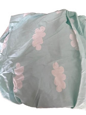 Carebears Clouds Graphic Print Infant Crib Bed Fitted Sheet Aqua Cuddly Cubs