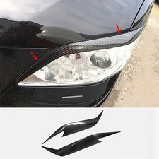 For Toyota Camry 2007-2011 Dry Carbon Fiber Front Headlight Lamp Eyebrow Trim 2p