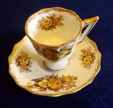 Japanese Porcelain Teacup and Saucer with Gold Trim