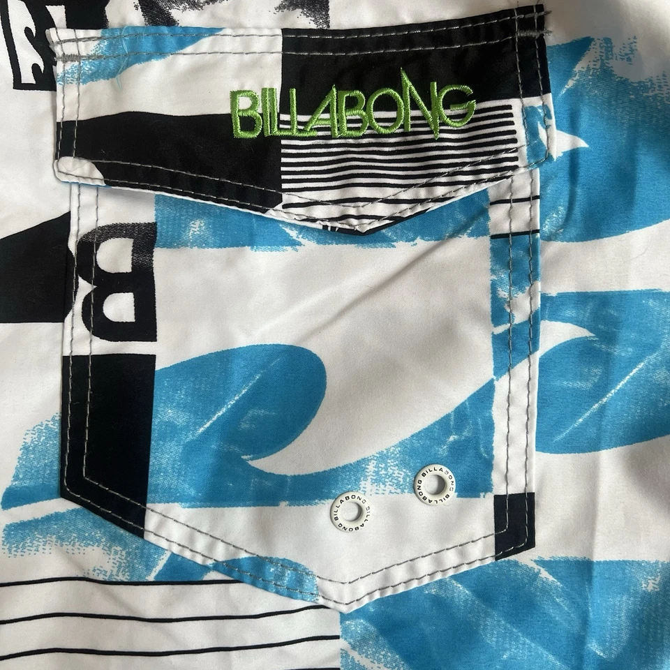 Bañador Billabong Board Shorts 42 Azul Negro Blanco Surf Para Hombre De Colección (mancha) Foto 4 de 4