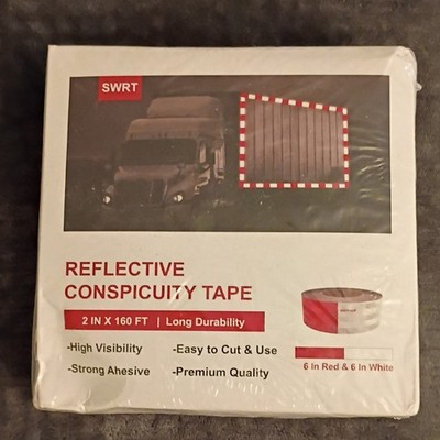 SWRT 2 IN X 160 FT Reflective Conspicuity Tape Red & White High Visibility