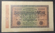 Germany 20,000 Mark banknote 1923