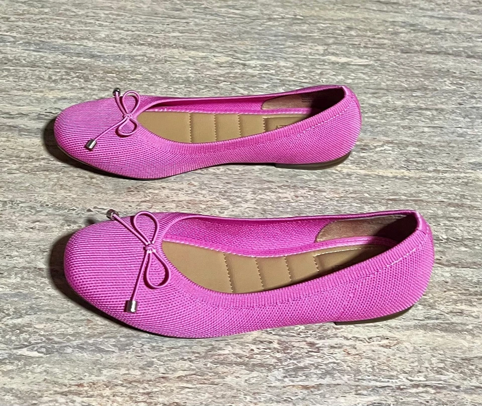 Sapato Feminino Cynthia Rowley Scarlett Rosa Balé Liso Tamanho 8.5M - Imagem 2 de 4