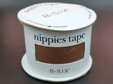 B Six Nippies Tape Boob Chest Breast Lift 5.5 Yards 2 Inch Wide Size OS Caramel