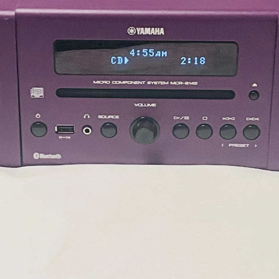 Yamaha MCR-B142 Micro Component Stereo System CD FM USB iPod Bluetooth Purple - Image 4 of 4